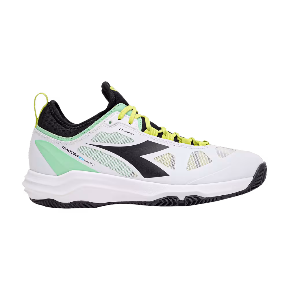 Diadora Women's Speed Blushield Fly 3+ Clay White Green Ash