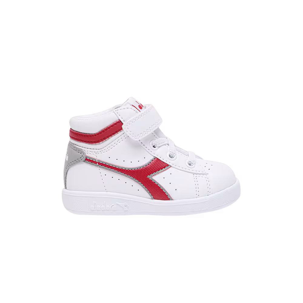 Diadora Game P High Toddler White Tango Red