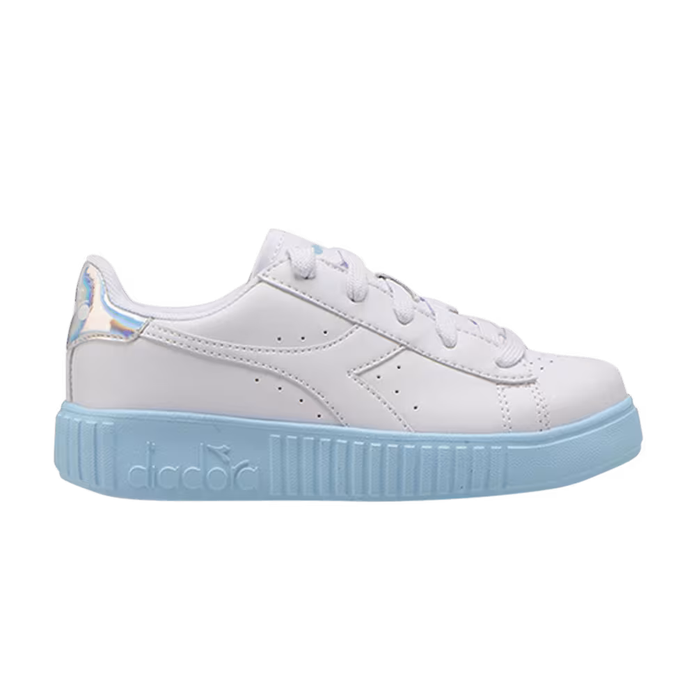 Diadora Game Step Little Kid White Sky Blue
