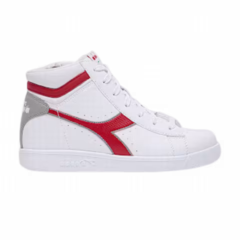 Diadora Game P High Kids 'White Tango Red'