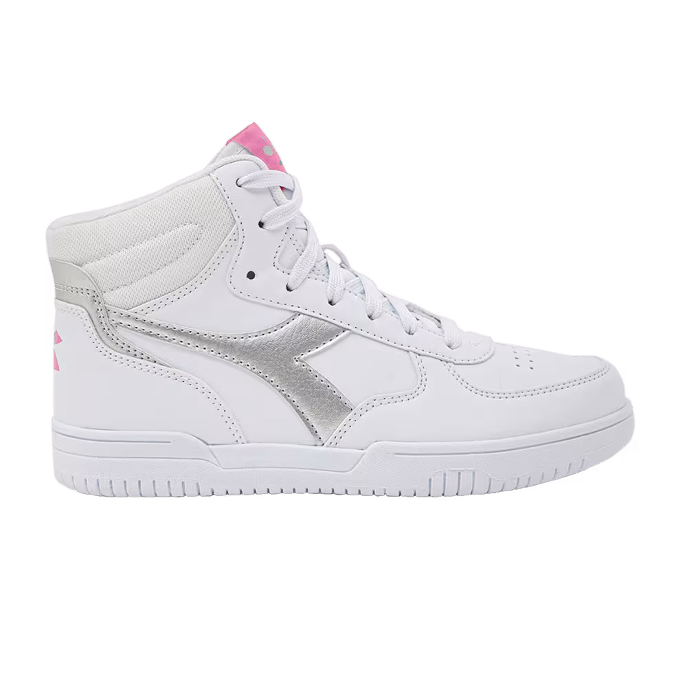 Diadora Raptor Mid Kids White Silver