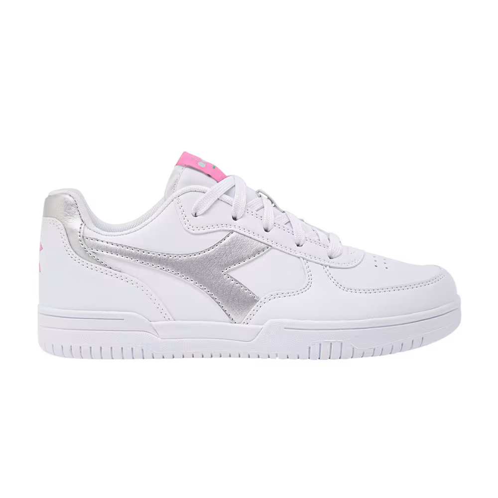 Diadora Raptor Low Big Kid White Silver