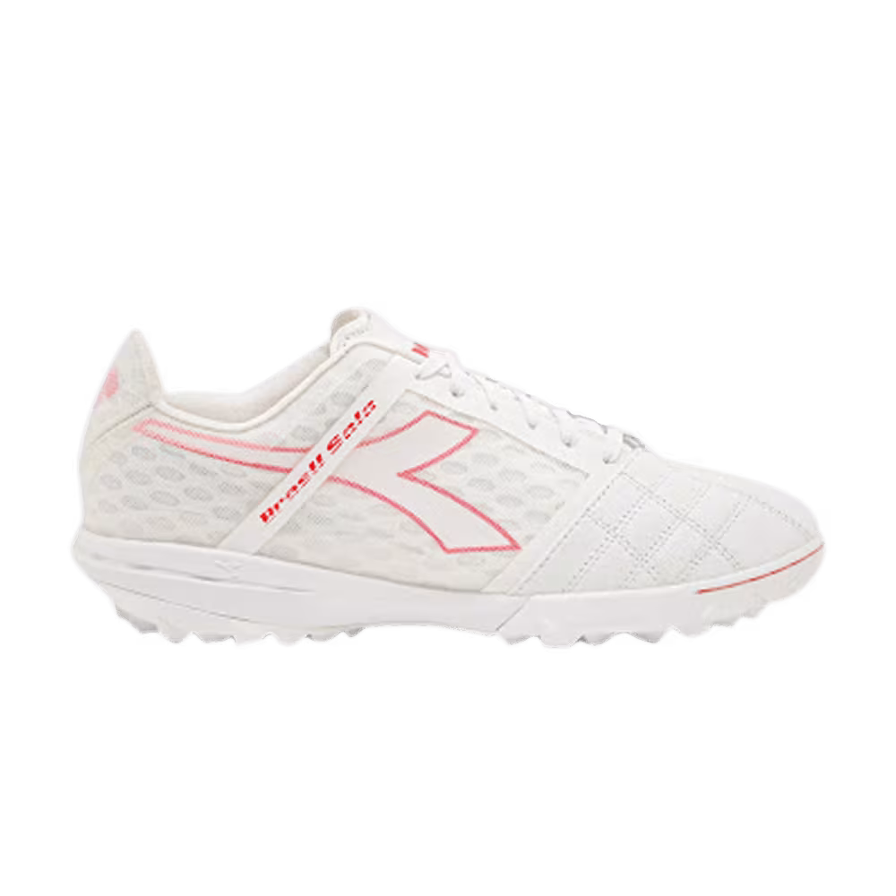 Diadora Brasil Sala TF White Fluo Red