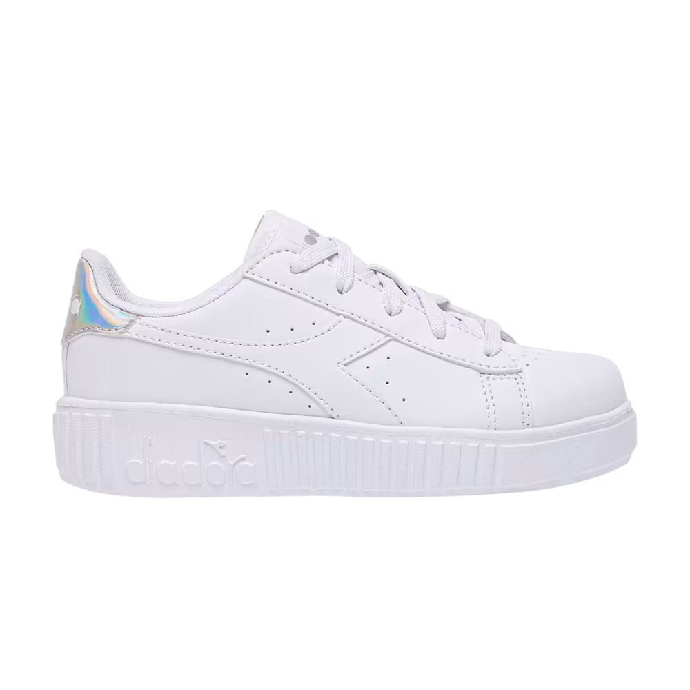 Diadora Game Step Little Kid White Silver