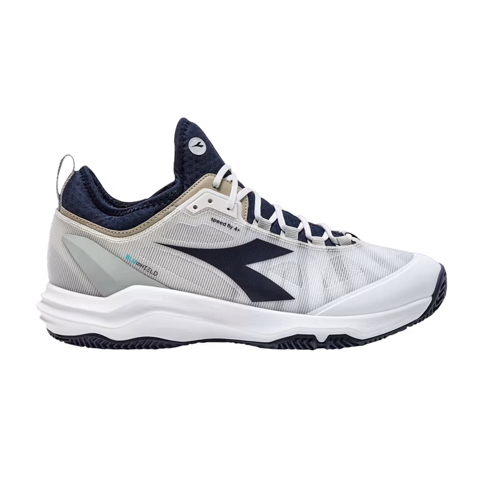 Diadora Speed Blushield Fly 4+ Clay White Blue Corsair