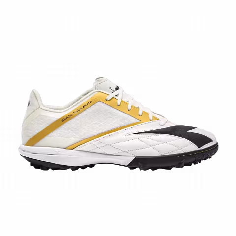 Diadora Brasil Sala Elite TF 'White Black Metallic Gold'