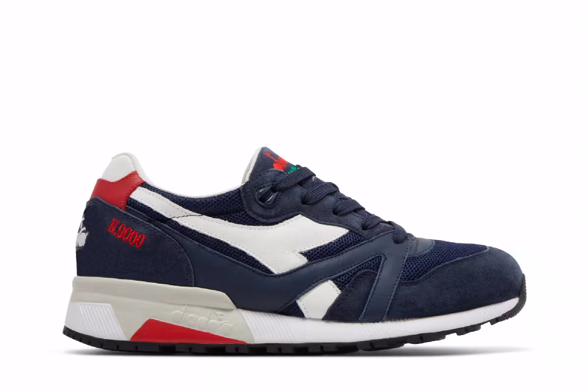 Diadora N9000 Made in Italy Insignia Blue Red, view 2