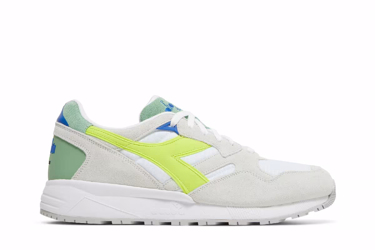 Diadora N9002 Ball White Acid Green, view 2