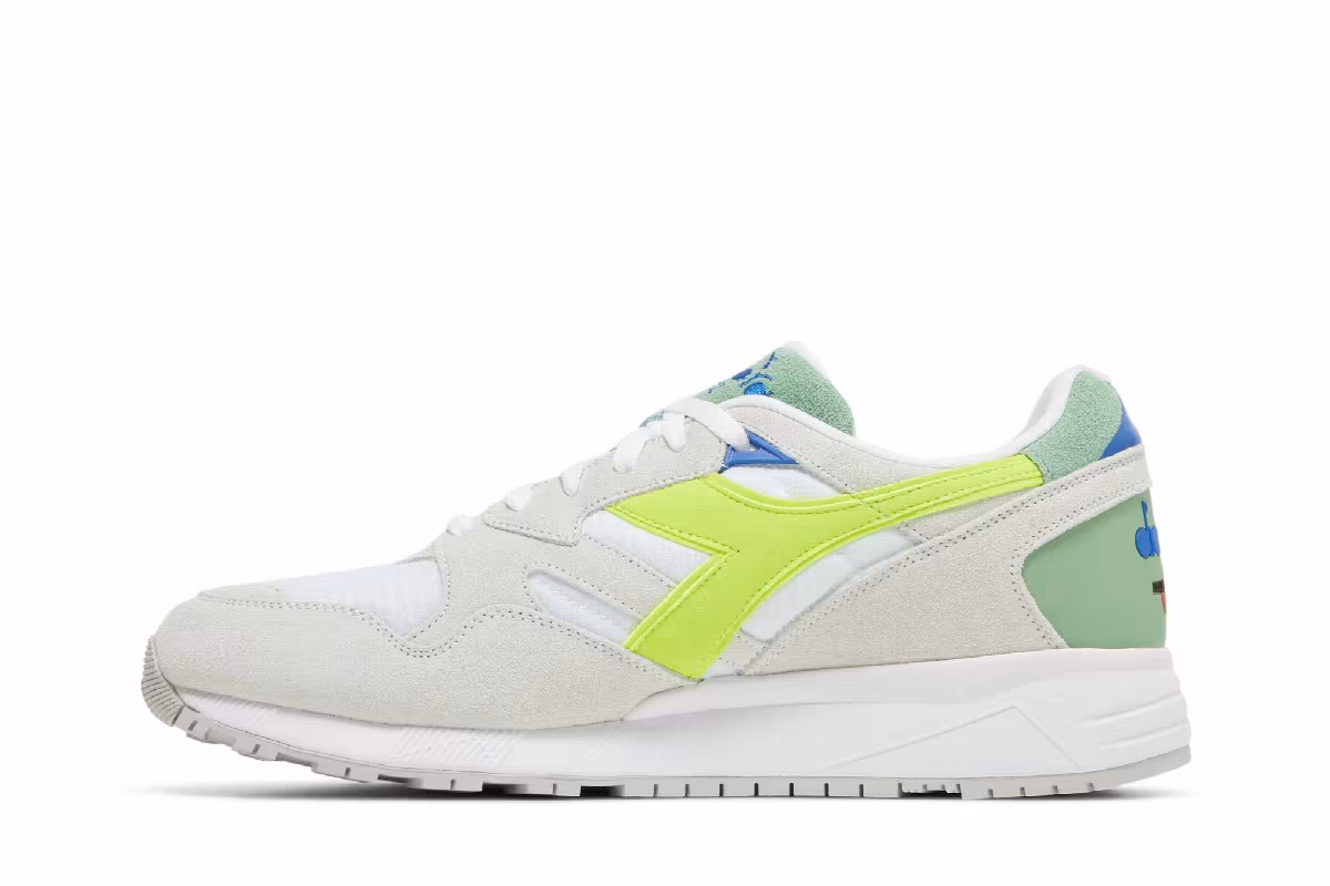Diadora N9002 Ball White Acid Green, view 4