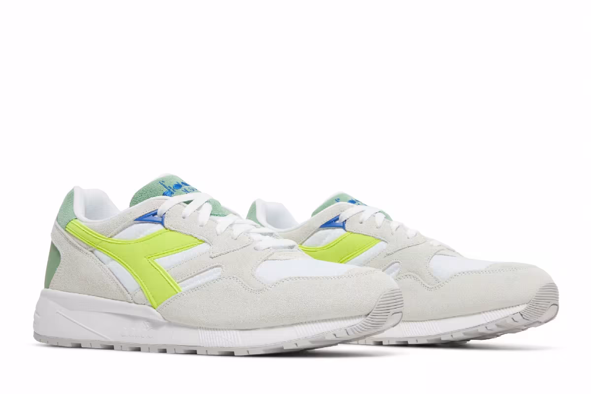 Diadora N9002 Ball White Acid Green, view 9