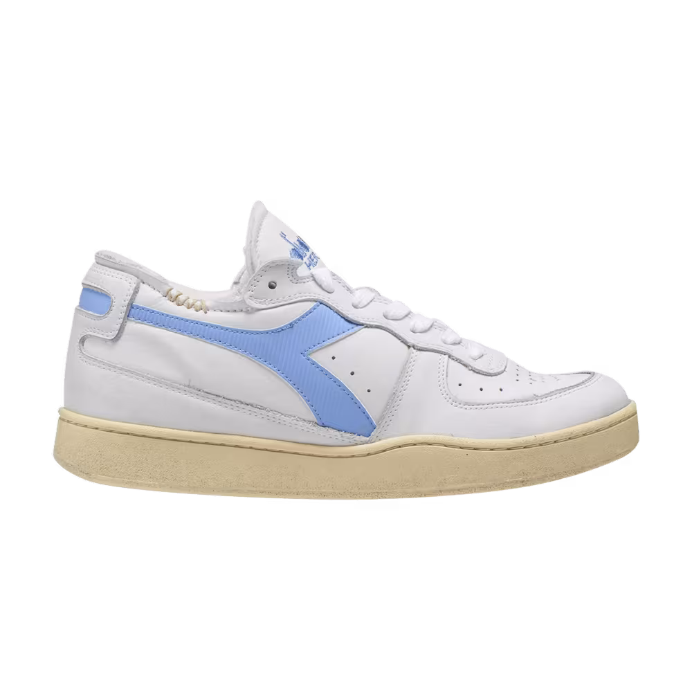 Diadora Mi Basket Row Cut White Vista Blue