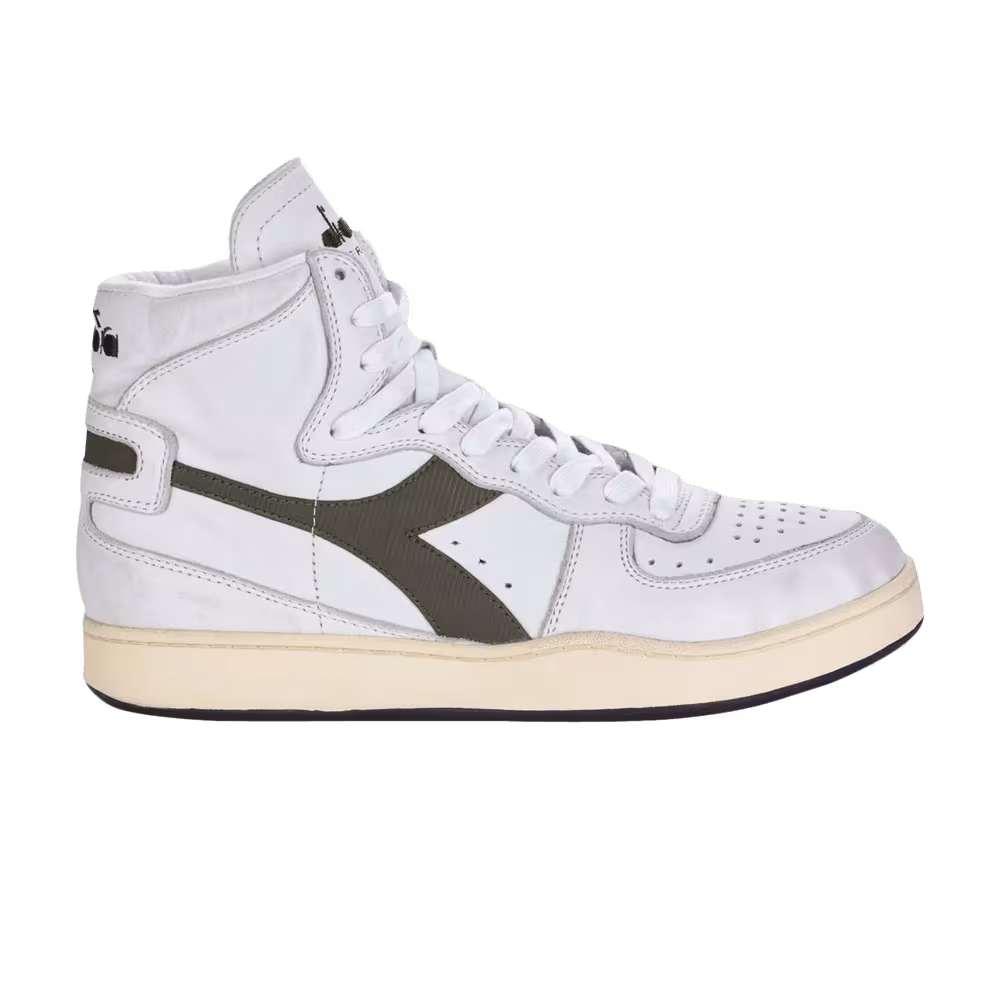 Diadora Mi Basket Used White Grape Leaf