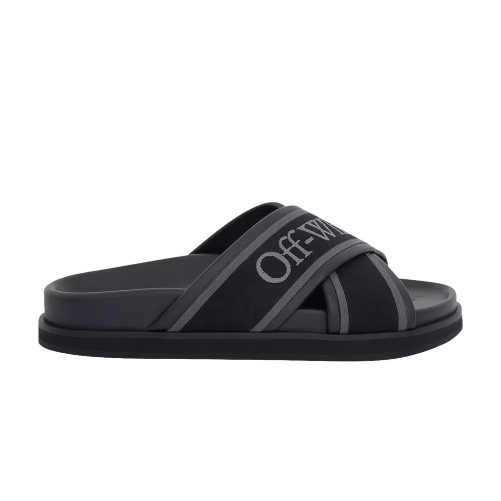 Off-White Women's Cloud Criss Cross Slider Black