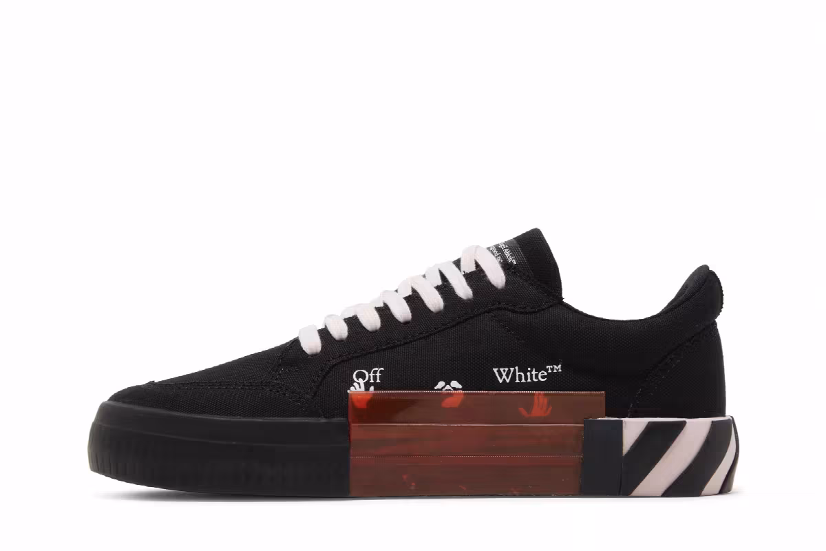 Off-White Women's Vulc Sneaker Black Pink, view 4