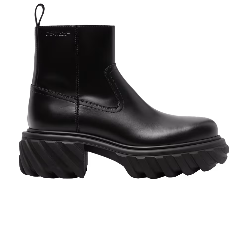 Off-White Exploration Motor Ankle Boot Black