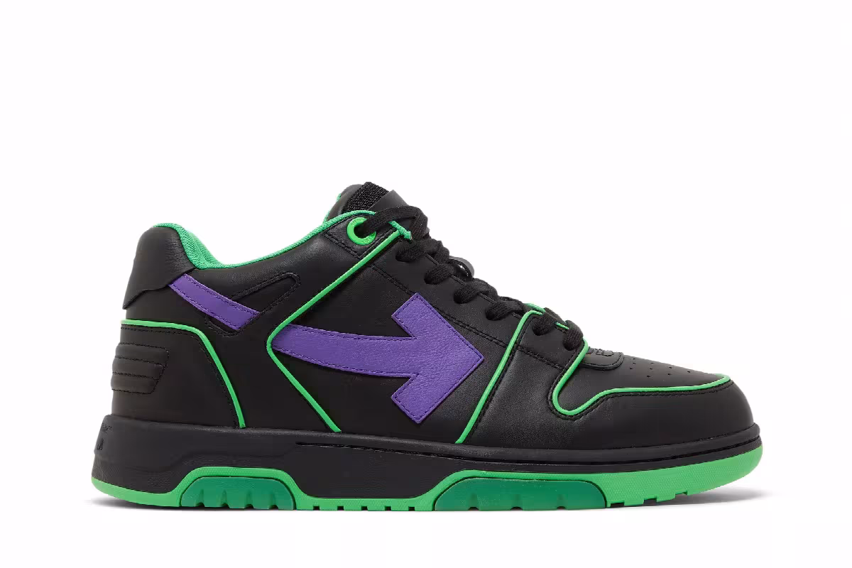 Off-White Out of Office Outlined - Purple Fluo Green, view 2