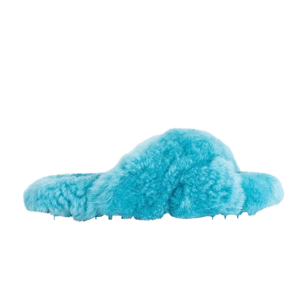 Off-White Women's Fluffy Slip-On Slider Teal