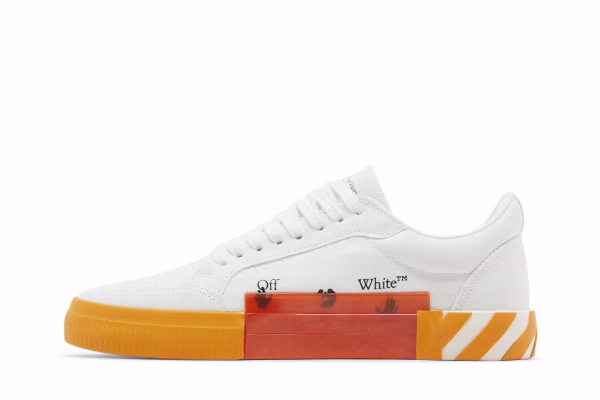 Off-White Vulc Sneaker White Orange, view 4