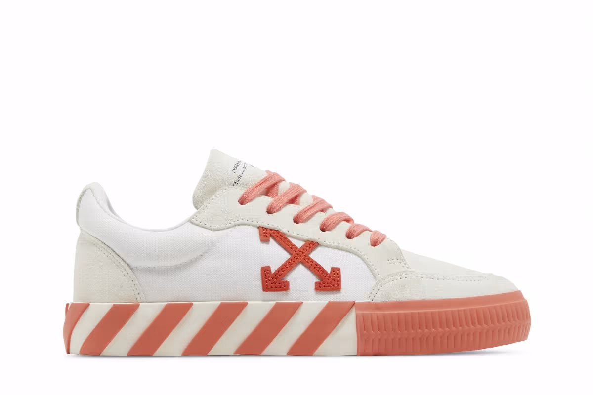 Off-White Women's Vulc Sneaker Low White Coral, view 2