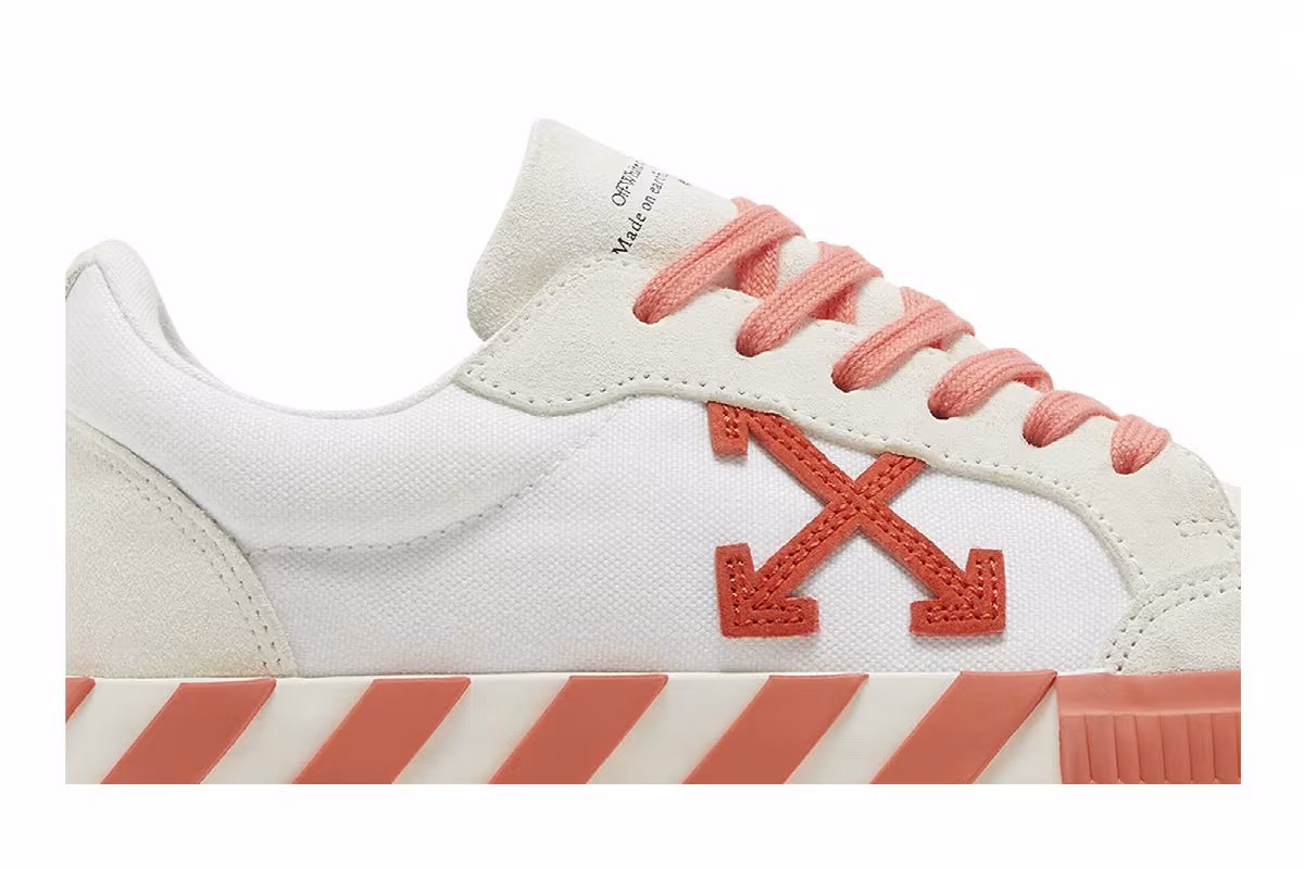 Off-White Women's Vulc Sneaker Low White Coral, view 3