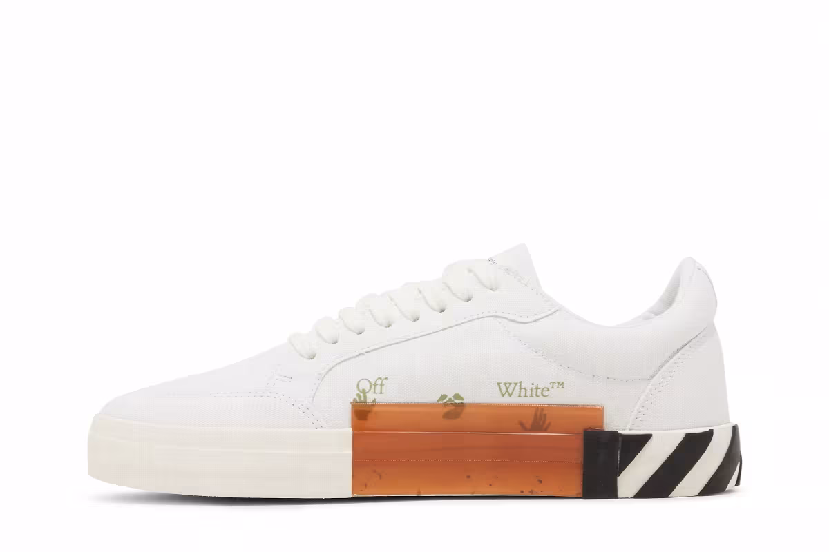 Off-White Vulc Sneaker White Navy, view 4