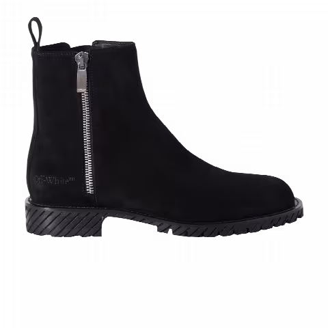 Off-White Military Suede Ankle Boot 'Black'