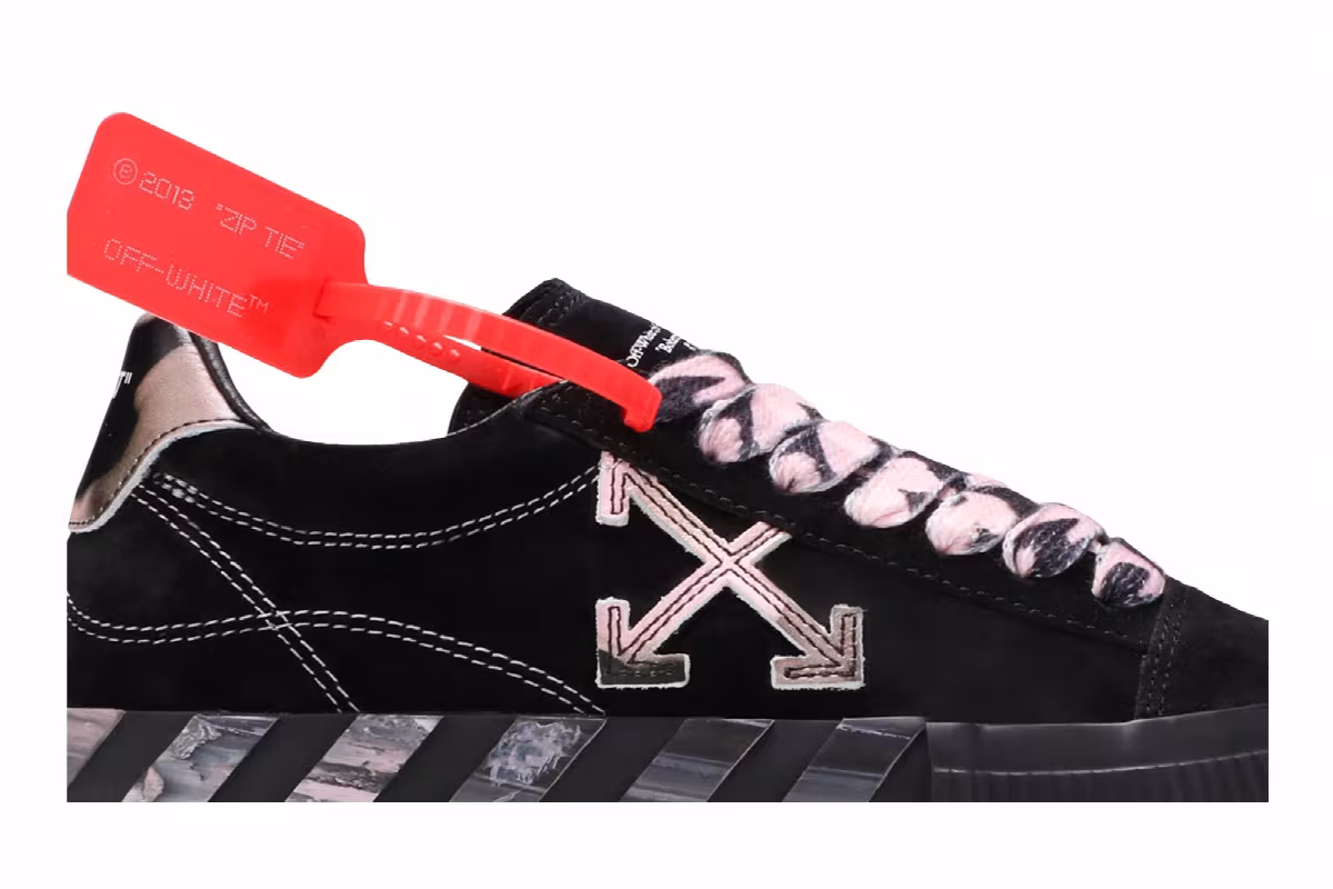 Off-White Women's Vulc Sneaker Black Pink, view 3