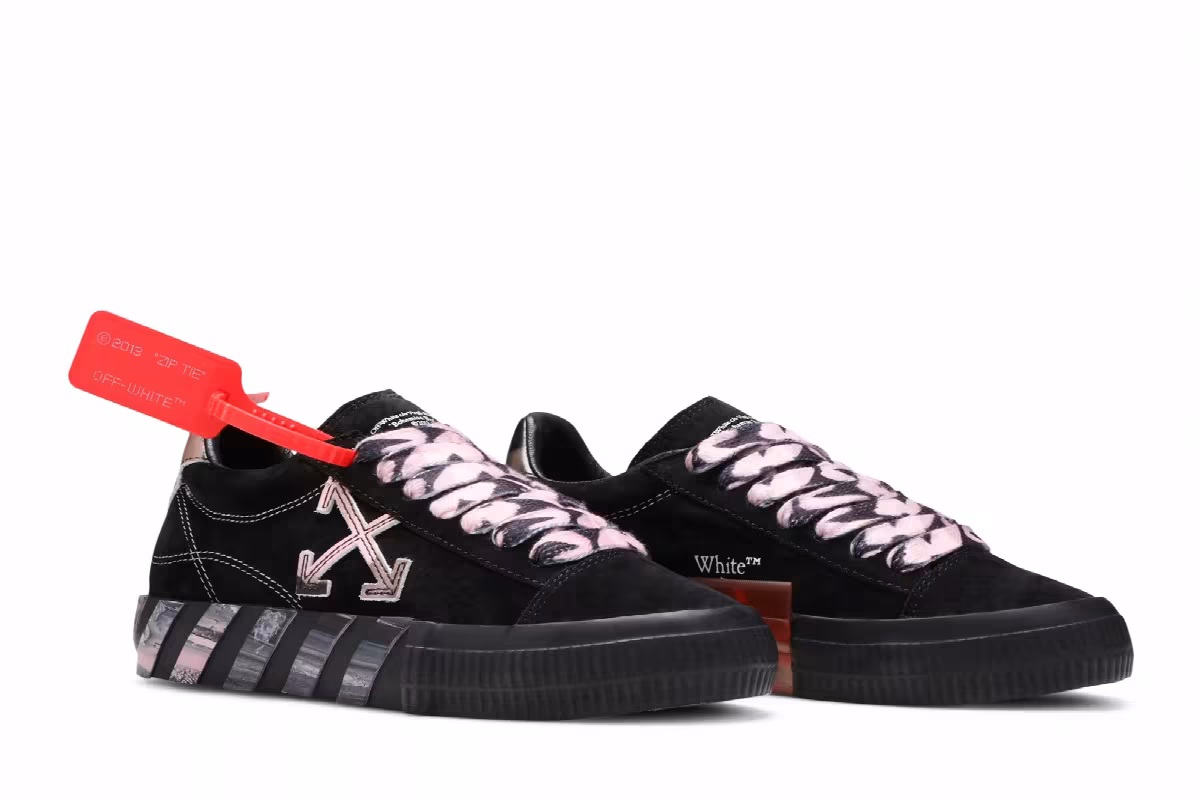 Off-White Women's Vulc Sneaker Black Pink, view 9