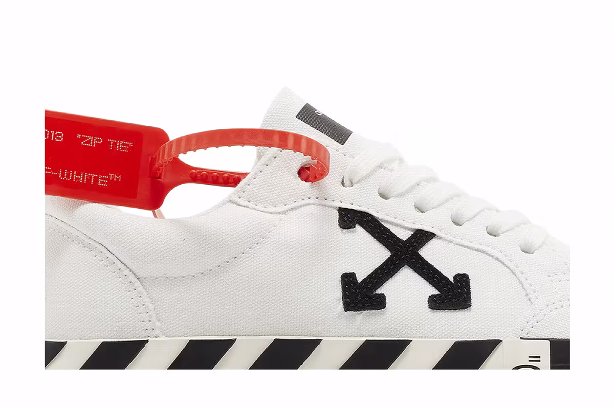 Off-White Women's Vulc Sneaker White Black, view 3