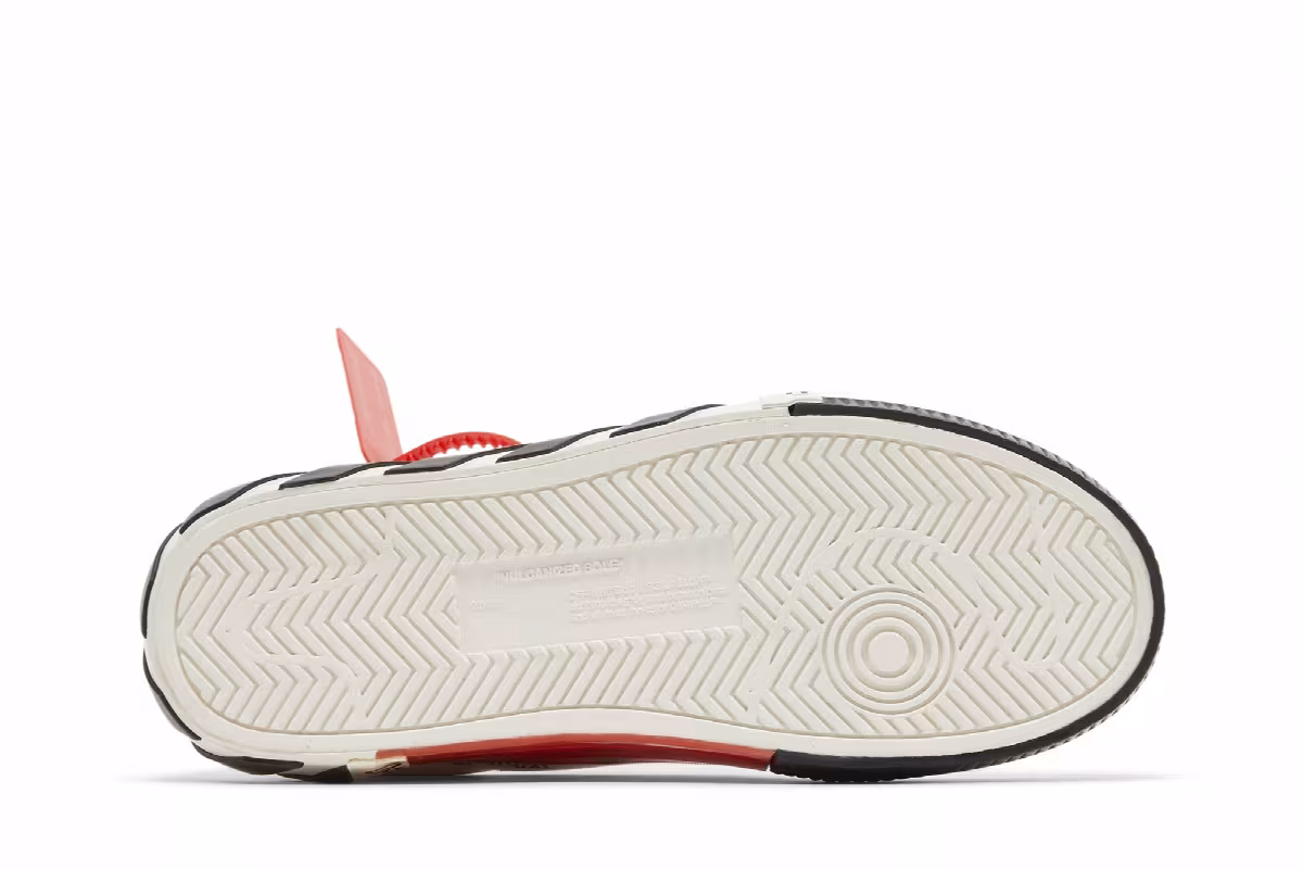 Off-White Women's Vulc Sneaker White Black, view 5