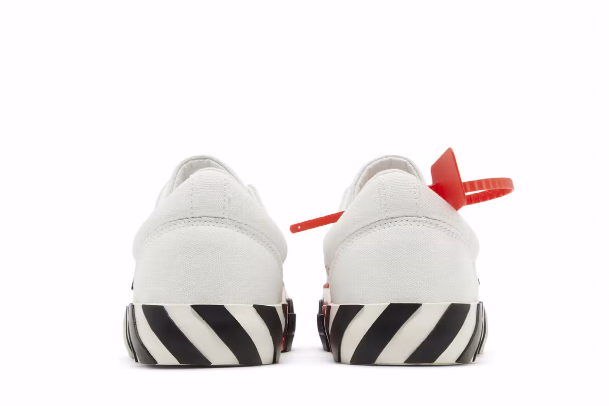 Off-White Women's Vulc Sneaker White Black, view 7