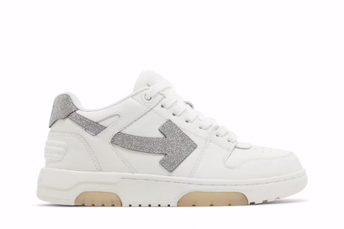 Off-White Women's Out of Office White Silver Glitter, view 2