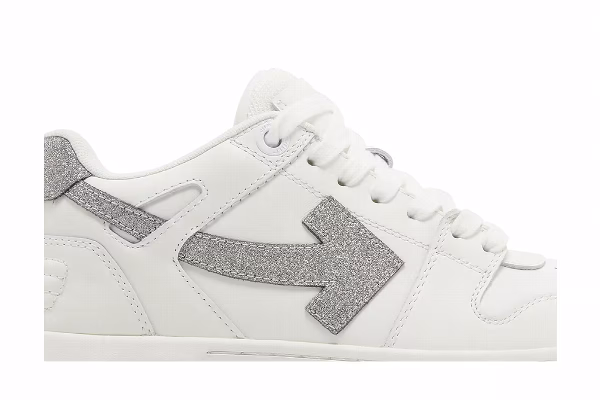 Off-White Women's Out of Office White Silver Glitter, view 3