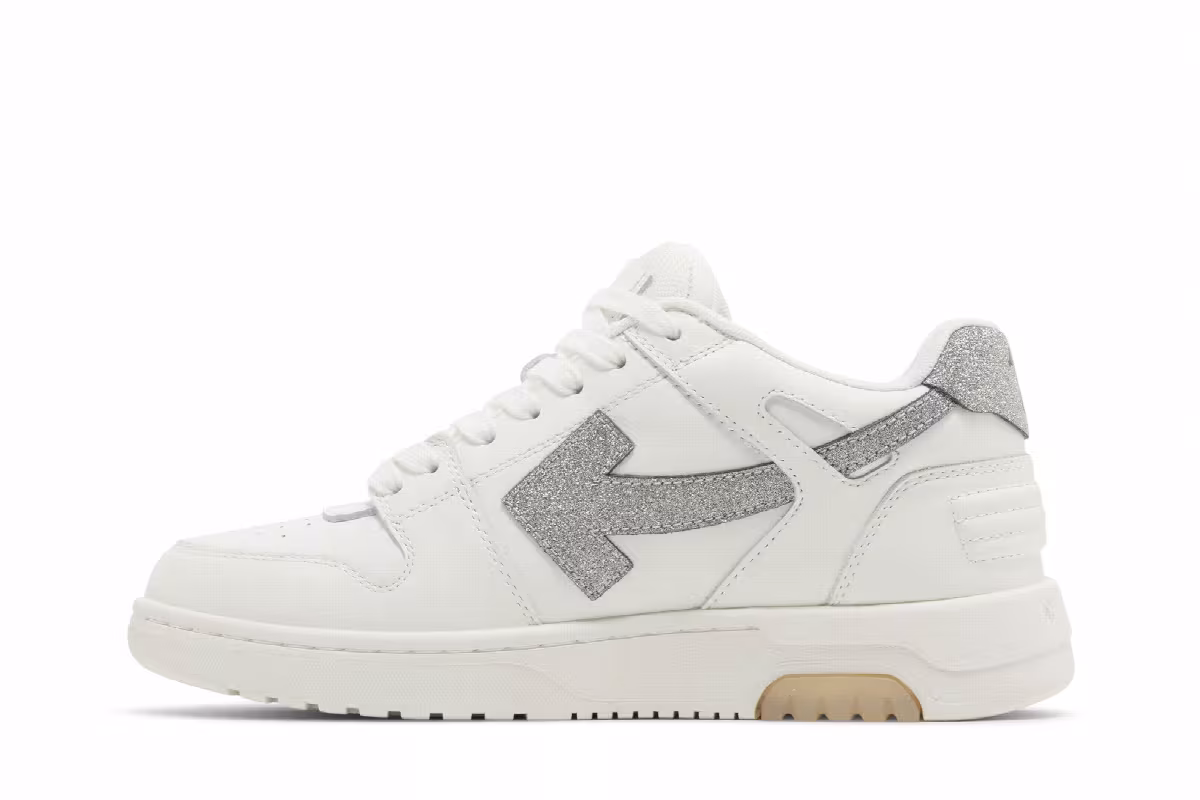 Off-White Women's Out of Office White Silver Glitter, view 4