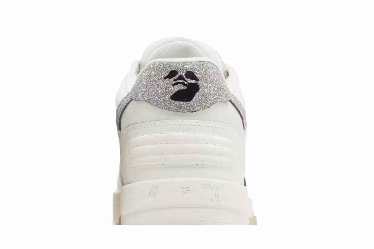 Off-White Women's Out of Office White Silver Glitter, view 8