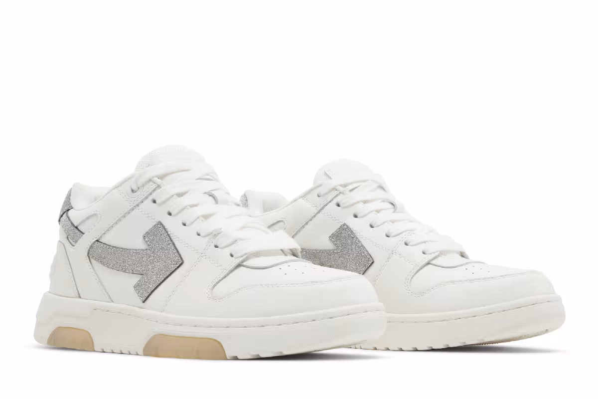 Off-White Women's Out of Office White Silver Glitter, view 9