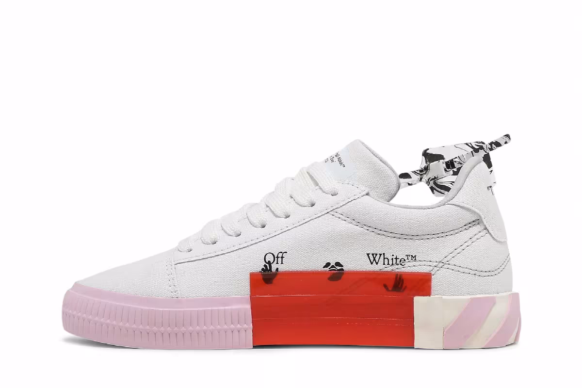 Off-White Women's Vulc Sneaker White Pink 2021, view 4