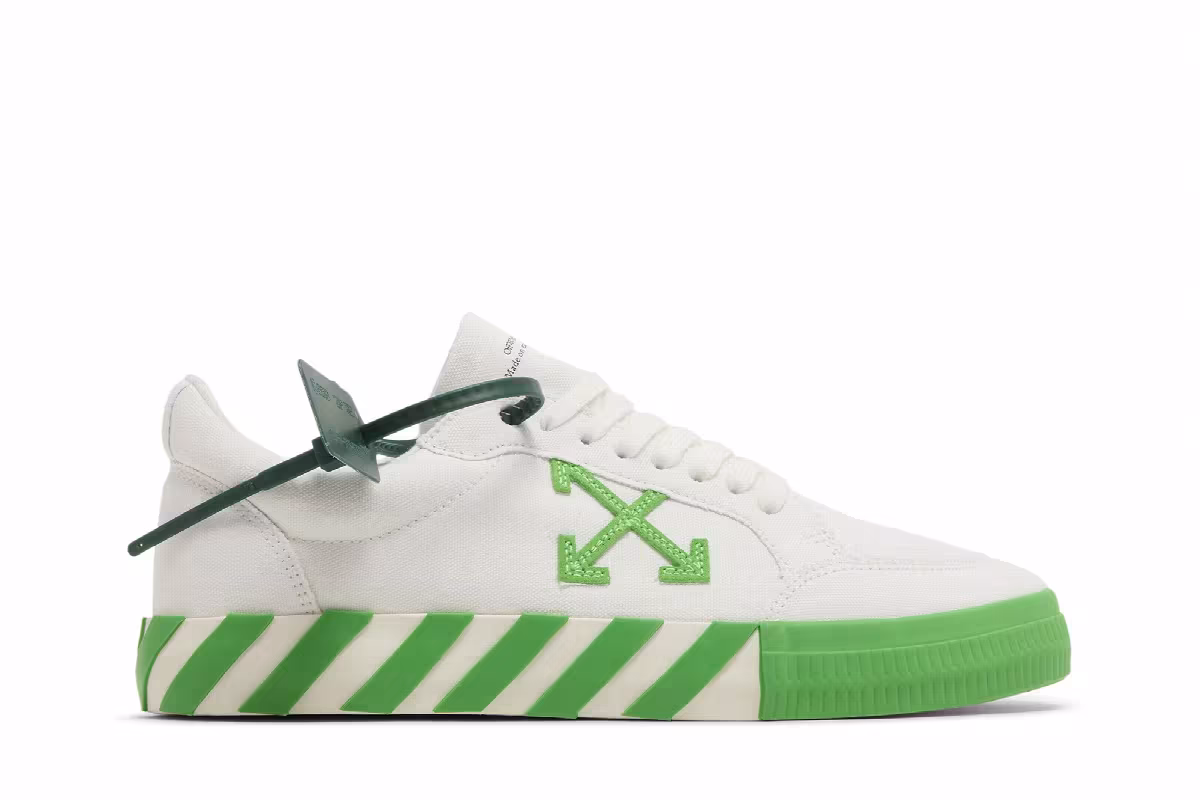 Off-White Vulc Sneaker White Fluo Green, view 2
