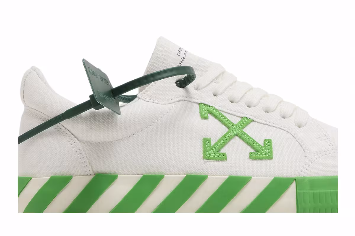 Off-White Vulc Sneaker White Fluo Green, view 3