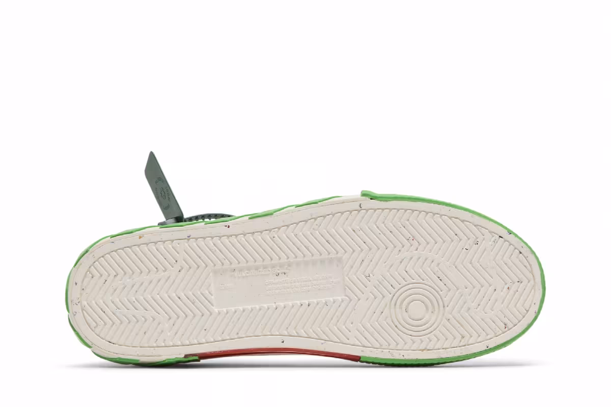 Off-White Vulc Sneaker White Fluo Green, view 5