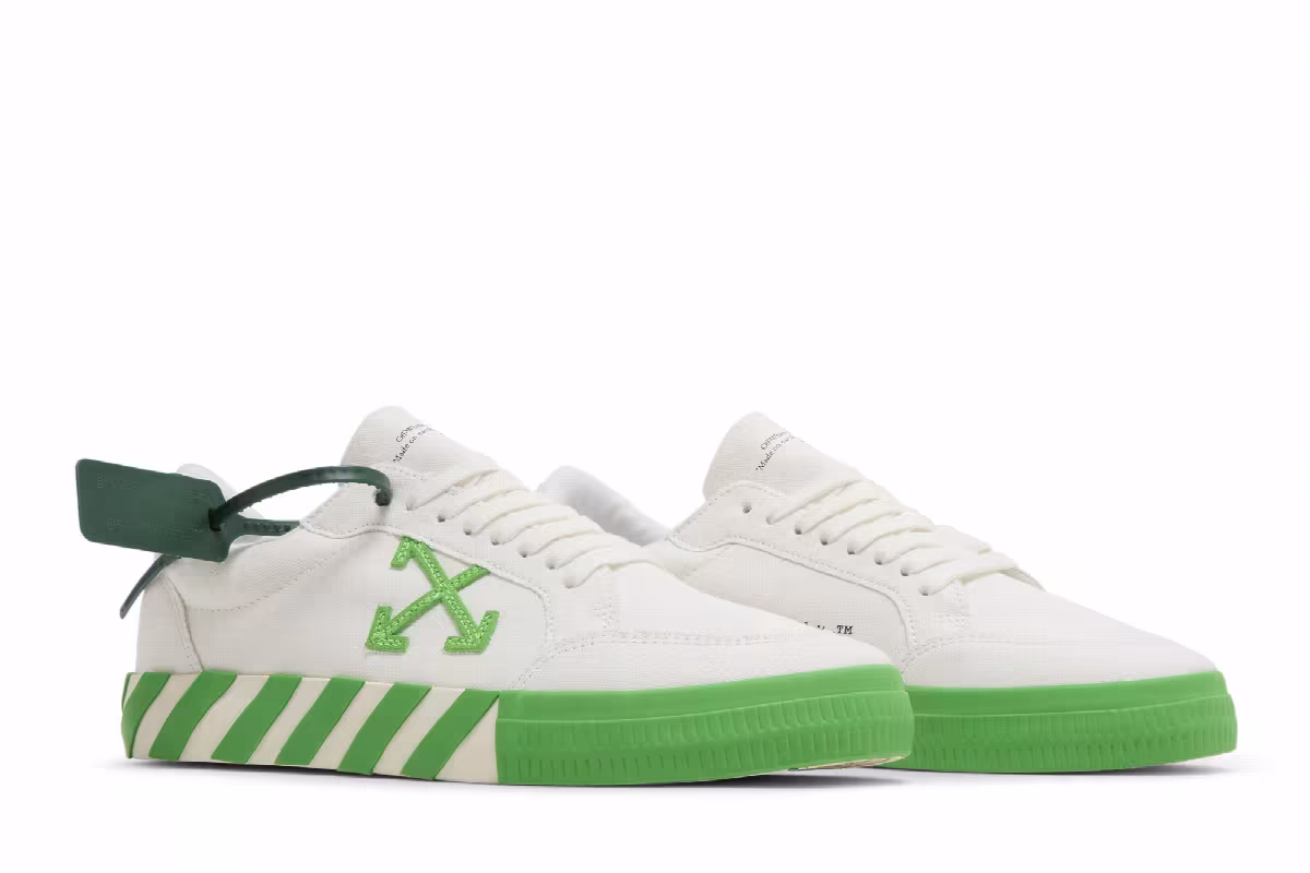 Off-White Vulc Sneaker White Fluo Green, view 9