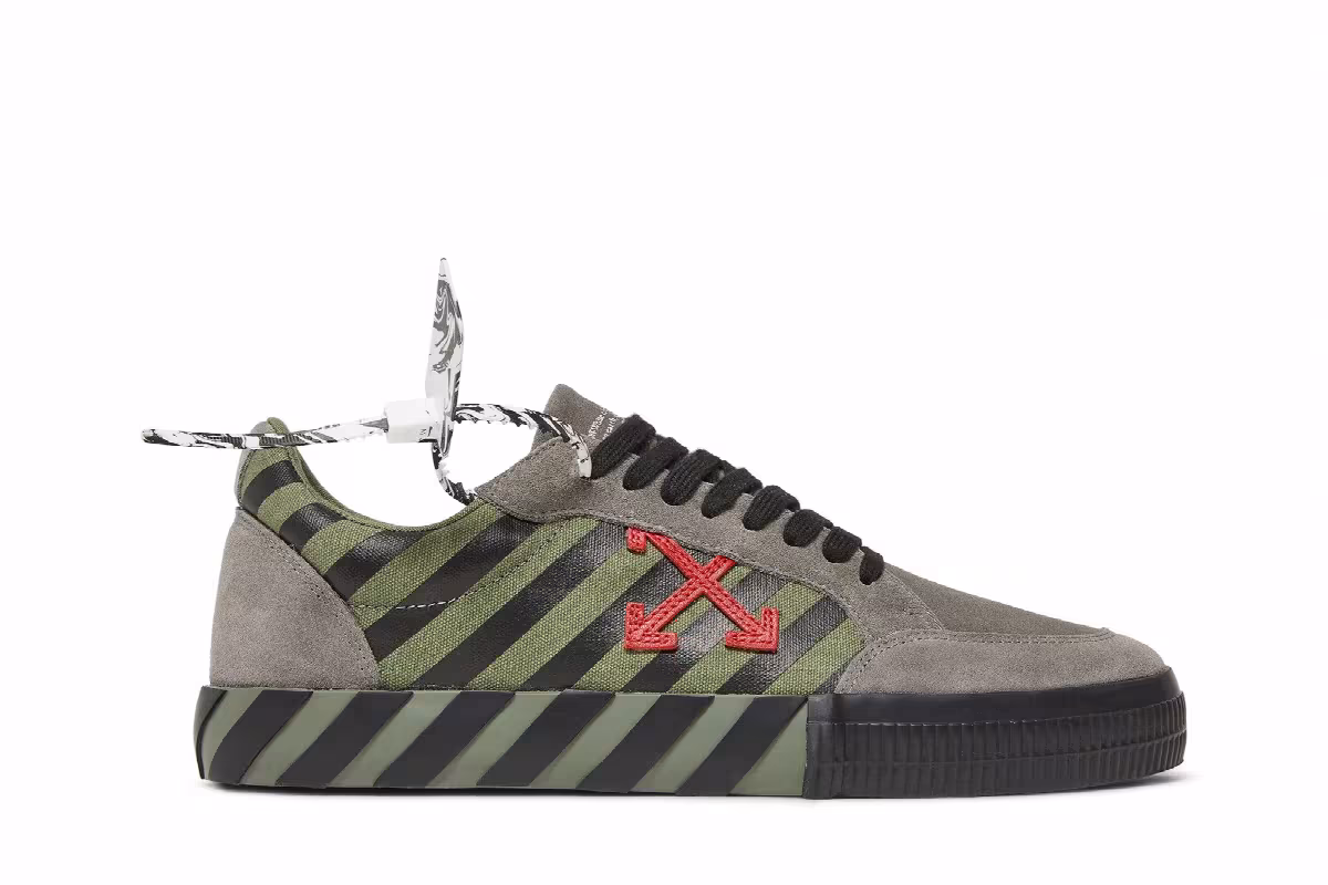 Off-White Vulc Sneaker Low Khaki Red, view 2