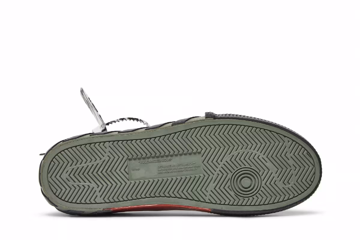 Off-White Vulc Sneaker Low Khaki Red, view 5