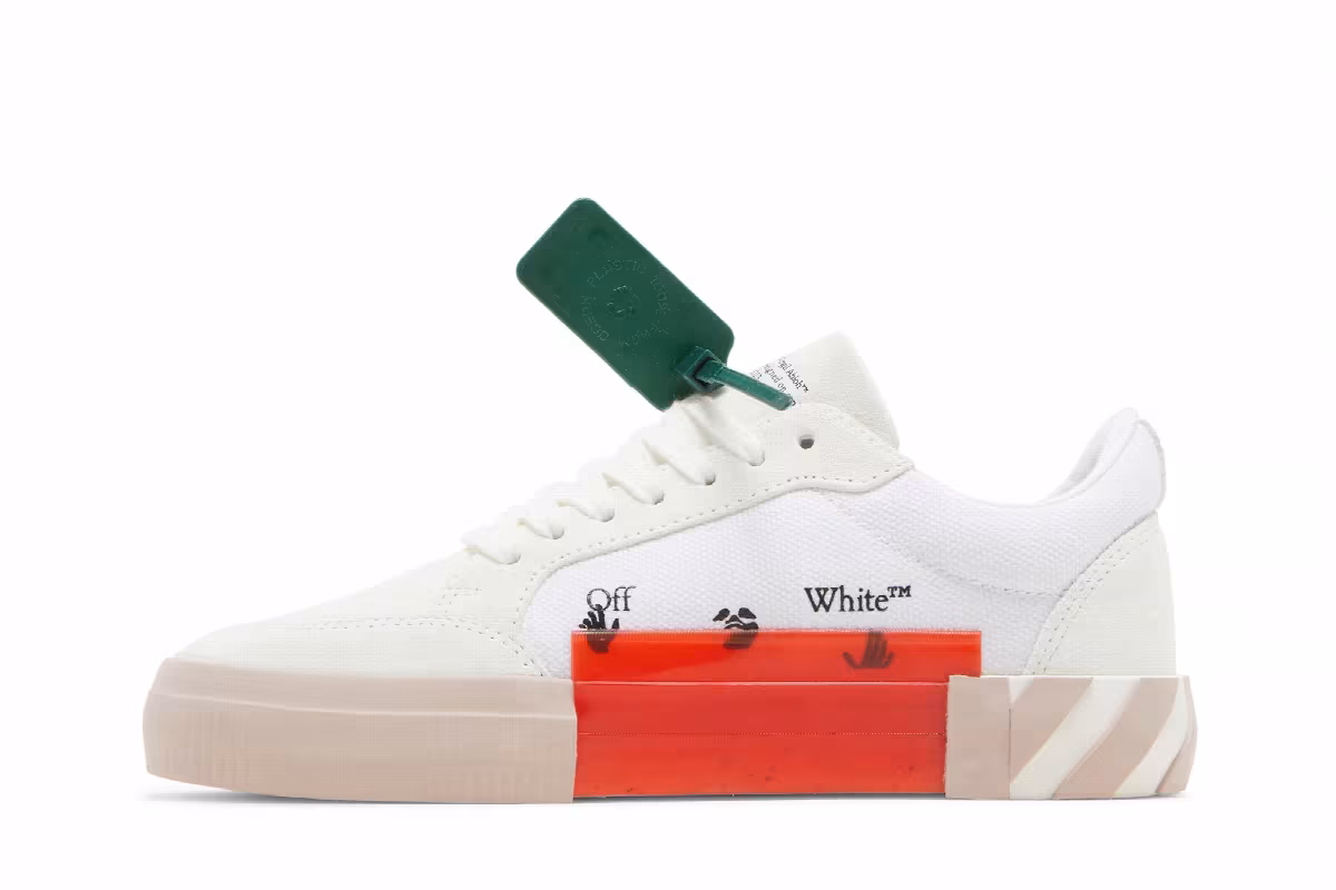 Off-White Women's Vulc Sneaker White Light Pink, view 4