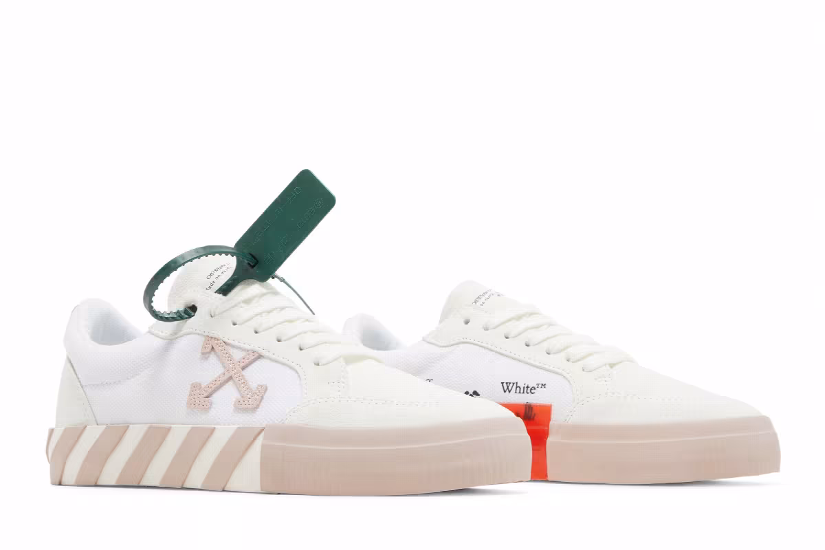 Off-White Women's Vulc Sneaker White Light Pink, view 9