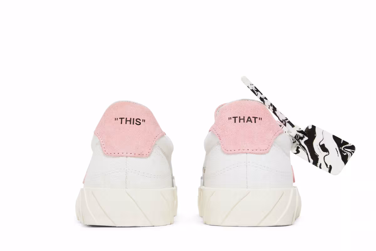 Off-White Women's Vulc Eco Sneaker White Pink, view 7