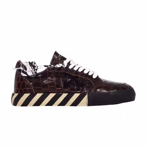 Off-White Vulc Sneaker Low 'Crocodile Pattern - Dark Brown'