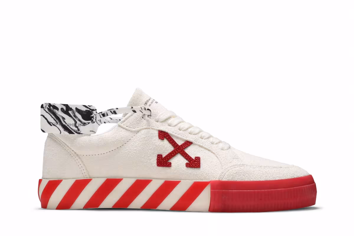 Off-White Vulc Sneaker Low White Red, view 2