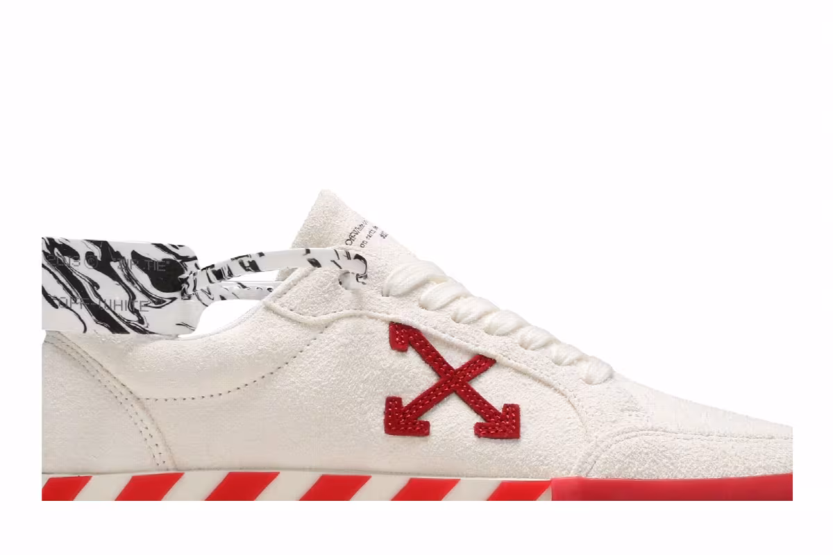 Off-White Vulc Sneaker Low White Red, view 3