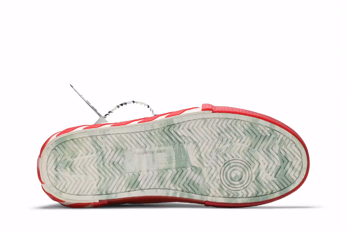 Off-White Vulc Sneaker Low White Red, view 5
